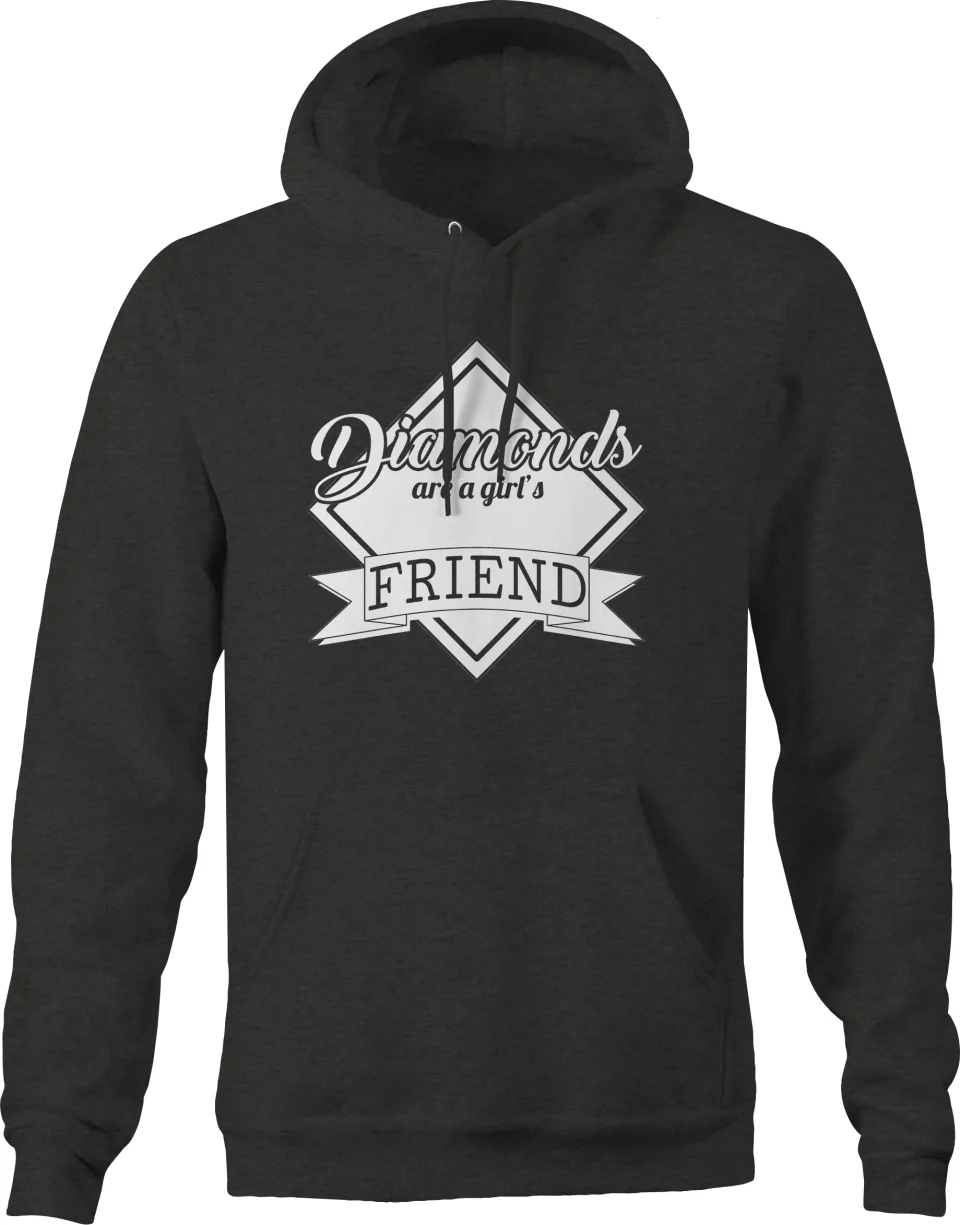 Multi-Purpose Best-Selling Diamonds Are a Girls Best Friend Softball Sweatshirt for Men Small Dark Gray