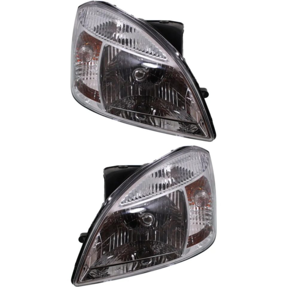 Portable Headlight Set For 2009 2010 2011 Kia Rio Left and Right With Bulb CAPA 2Pc