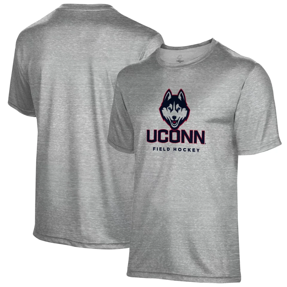Upgraded Men's Gray UConn Huskies Field Hockey Name Drop T-Shirt