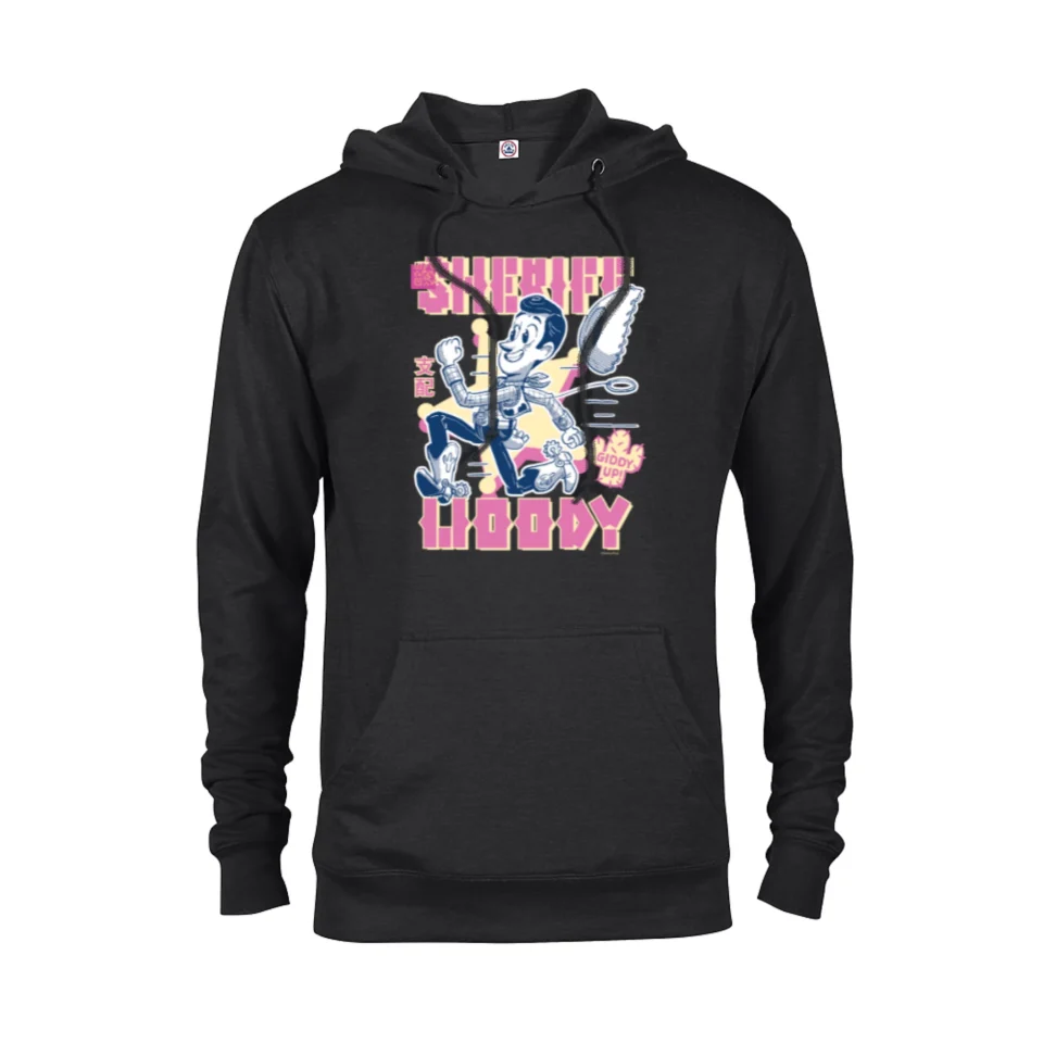Core Multi-Purpose Disney and Pixarﾡﾯs Toy Story Sheriff Woody Giddy Up - Pullover Hoodie for Adults - Customized-Black