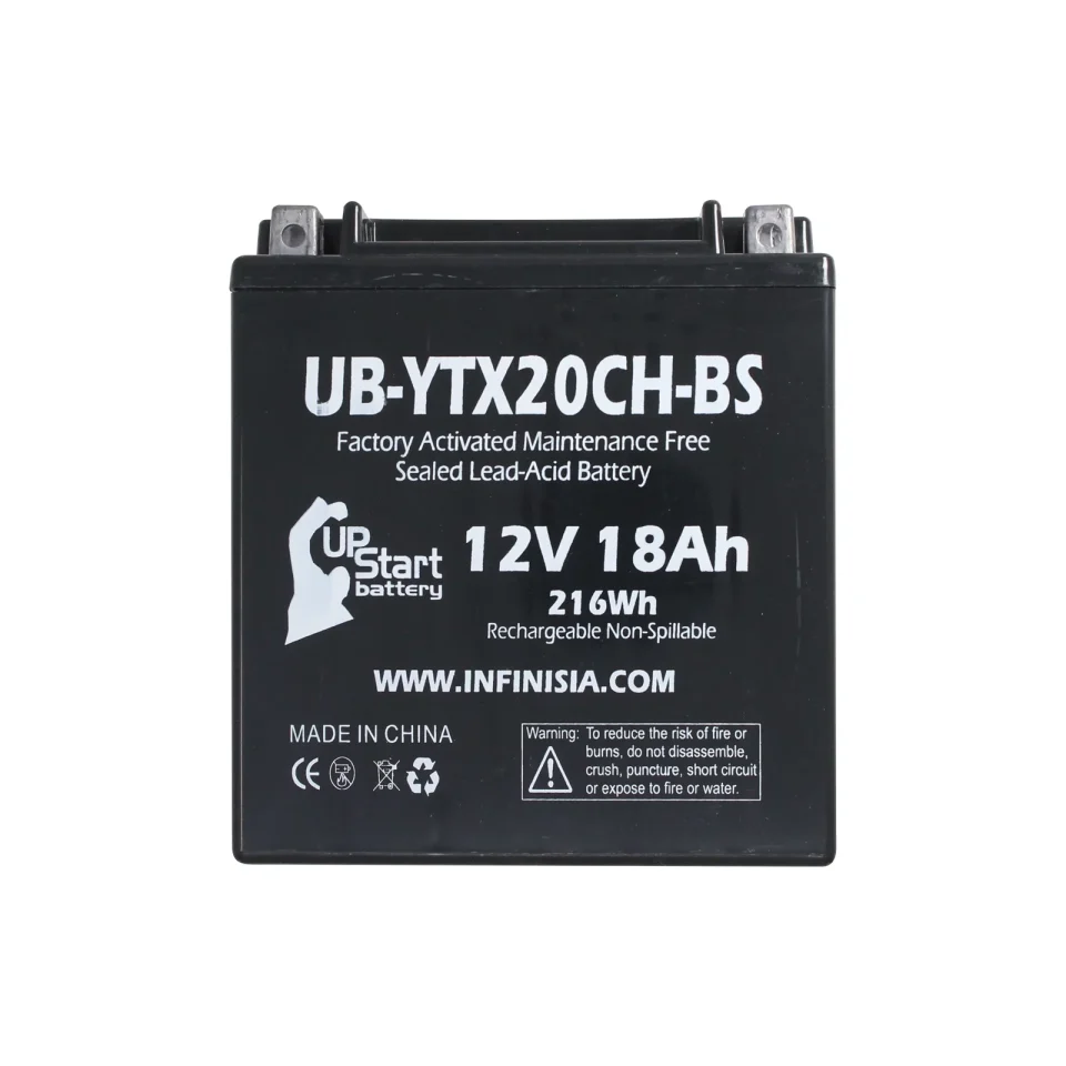 Travel UB-YTX20CH-BS Battery Replacement for 2009 Kawasaki VN1700 Voyager, Nomad, Vaquero 1700 CC Motorcycle - Factory Activated, Maintenance Free, Motorcycle Battery - 12V, 18AH, UpStart Battery Brand