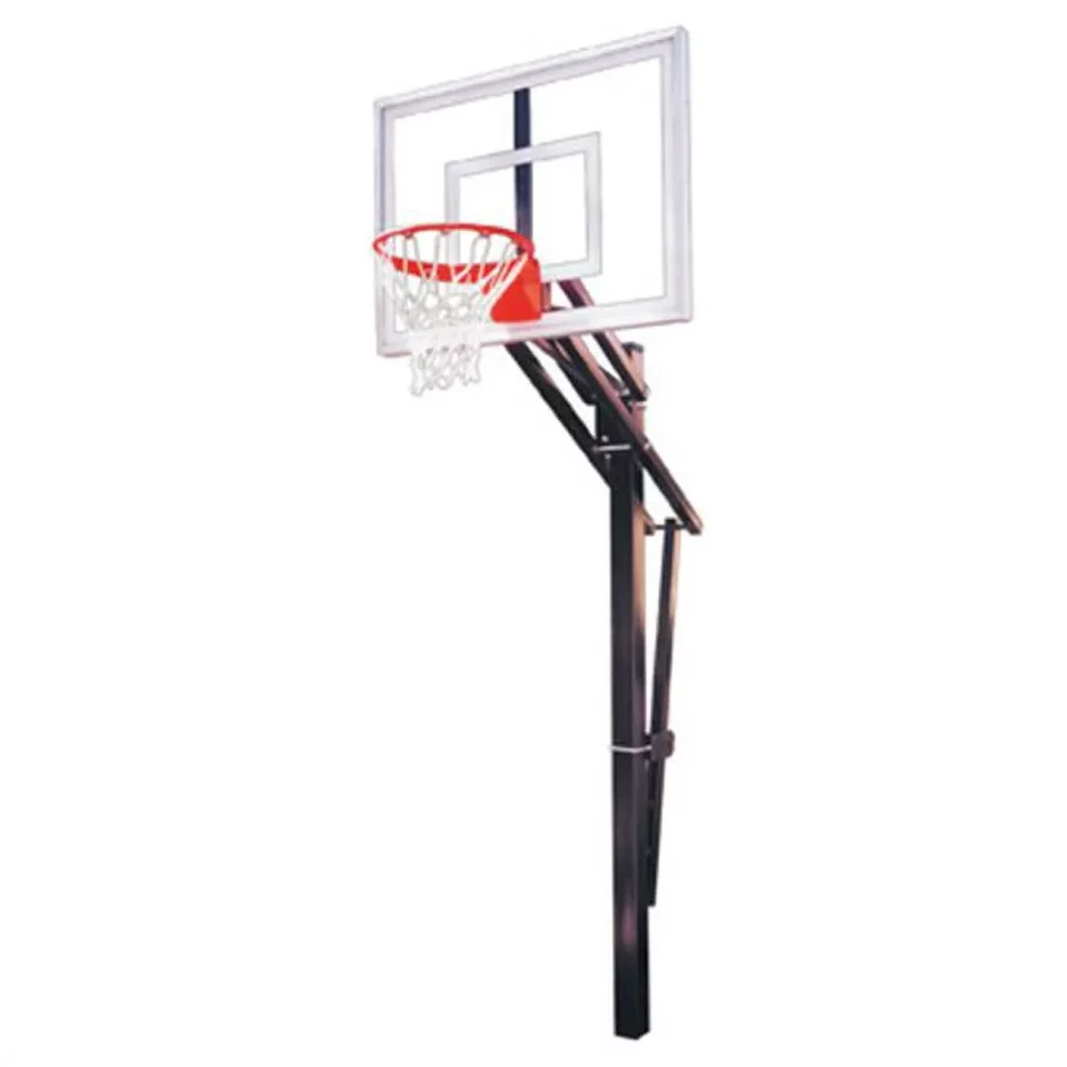 Ultimate Top-Rated Slam Turbo Steel-Glass In Ground Adjustable Basketball System, Purple