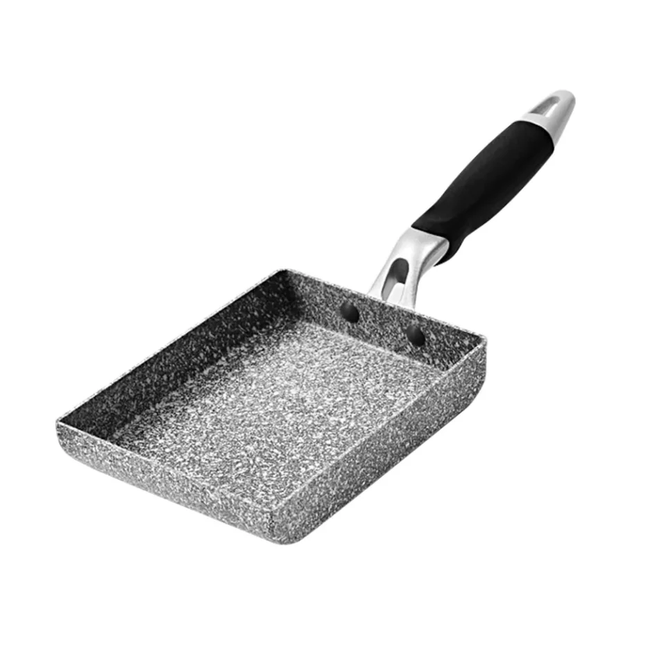 Home Non-stick Omelette Pan Rectangular Coating Egg Frying Pan Japanese Rolled Pancake Pan Kitchen Cookware for Tamagoyaki Cooking