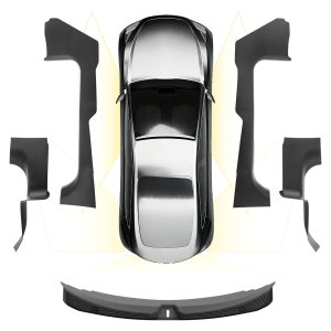 BPA-Free Natural Tesla Model 3 Highland 2024-2026 Door Sill Protector 5PCS Trunk Sill Guards Full Protection