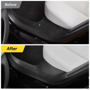 BPA-Free Natural Tesla Model 3 Highland 2024-2026 Door Sill Protector 5PCS Trunk Sill Guards Full Protection