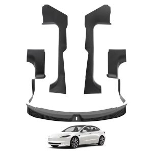 BPA-Free Natural Tesla Model 3 Highland 2024-2026 Door Sill Protector 5PCS Trunk Sill Guards Full Protection