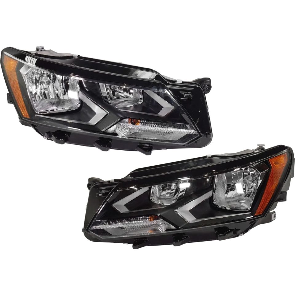 Prime Silicone Headlight Set For 2016-2019 Volkswagen Passat Driver & Passenger Side Clear Lens