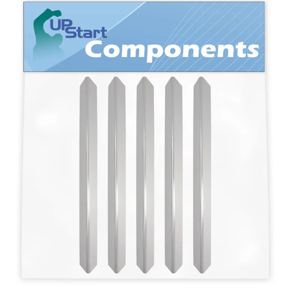 Supreme Healthy 5-Pack BBQ Grill Heat Shield Plate Tent Replacement Parts for Weber 83741701 - Compatible Barbeque Stainless Steel Flame Tamer, Guard, Deflector, Flavorizer Bar, Vaporizer Bar, Burner Cover 24 1/2