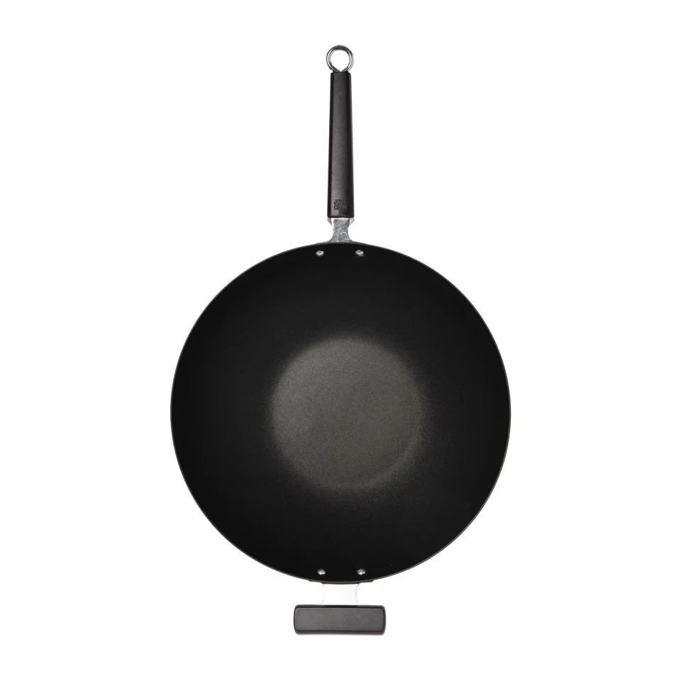 Ceramic Cast Iron Joyce Chen Professional Series 12-Inch Carbon Steel Excalibur Nonstick Stir Fry Pan with Phenolic Handle