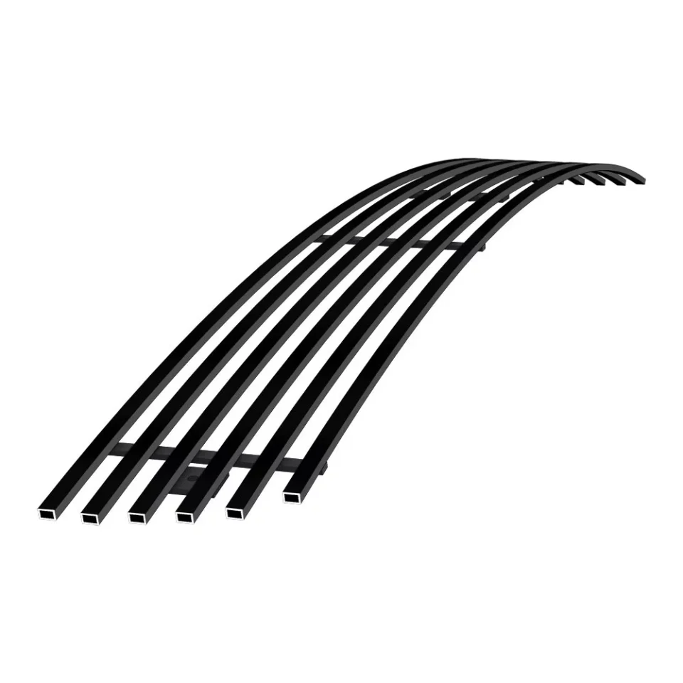 Polished Outdoor APS Compatible with GMC Sierra 1500 2007-2013 & 07-10 2500 3500 HD Lower Bumper Stainless Steel Black 8x6 Horizontal Billet Grille Insert G66495J