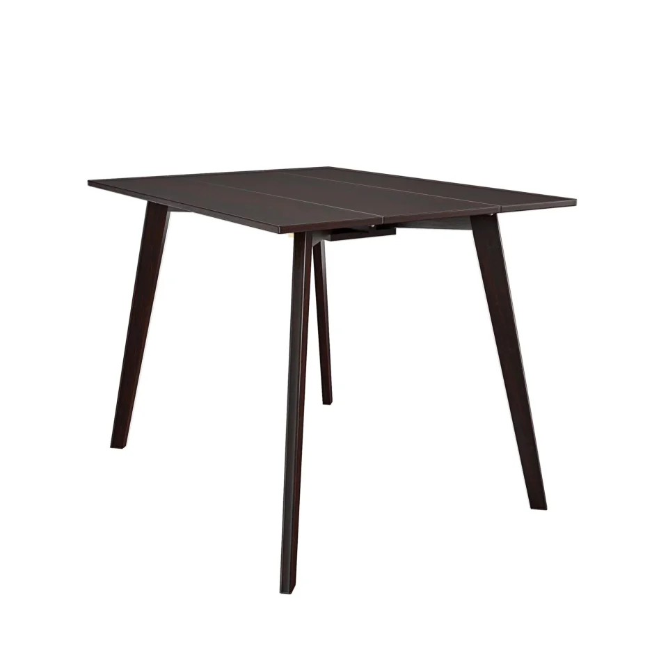 Versatile COSCO 48 x 30 Wood Drop-Leaf Dining & Console Table, Dark Mahogany